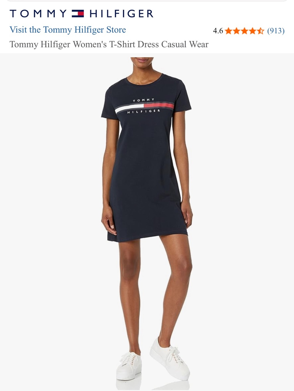 NWT-Tommy Hilfiger Navy Mini T-Shirt Dress size S